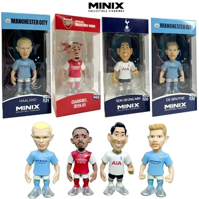 Minix Collectible Figurines Premier League Luxury Club Series Football Star Haaland De Bruyne Gabriel Jesus Collection Model