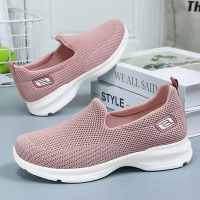 Shoes for Women Breathable Go Walk Sneakers for Ladies Breathable Slip on Canvas Flats Low Top Sport
