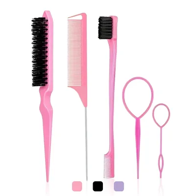 DIY Hair Styling Tools Set Hair Brush Braiding Tool Kit Including Hair Styling Comb Rat Tail Comb