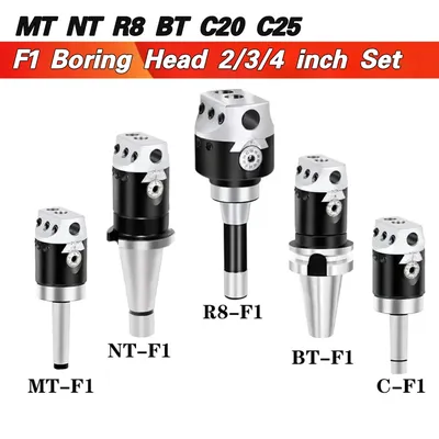 F1 Boring Head Lathe 2/3/4 inch 50/75/100mm Boring Bar Milling Tool Holder for Lathe F1 Boring Head