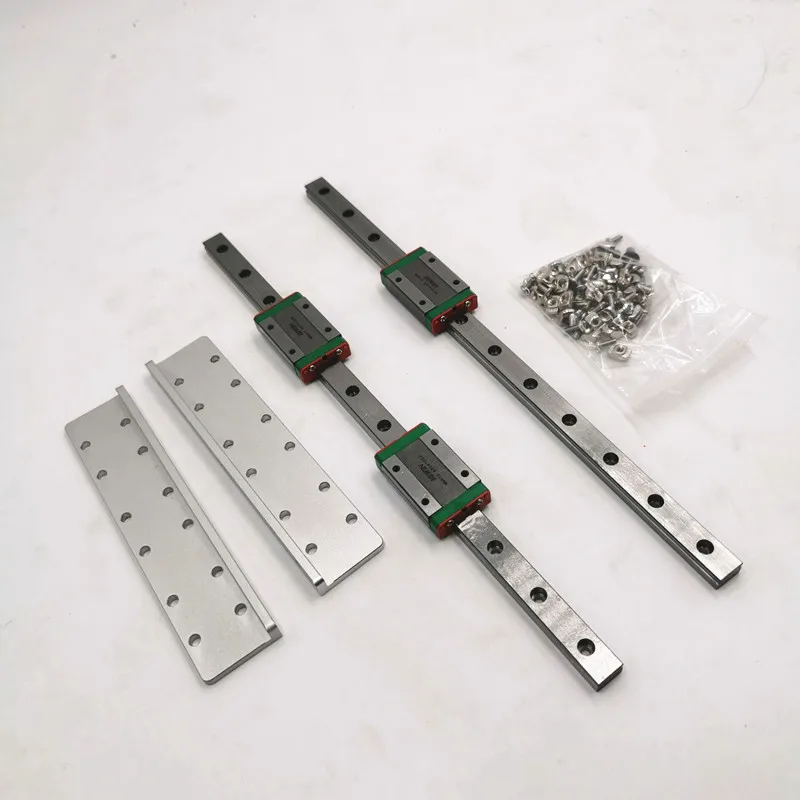 Funssor 1 Satz Creality Ender 3 max 3D-Drucker Y-Achse Hiwin MGN12H Linearschiene-Upgrade-Kit Dual-Linearschiene für Ender-3 Max Mod Image