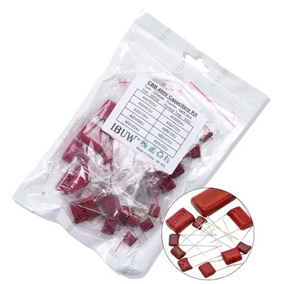 KIT 50 Stück = 10 Werte * 5 Stück metallisierte Polyesterfolienkondensatoren CBB-Sortimentskit 400 V 10 nF ~ 3,3 UF PUMUDDSY Image