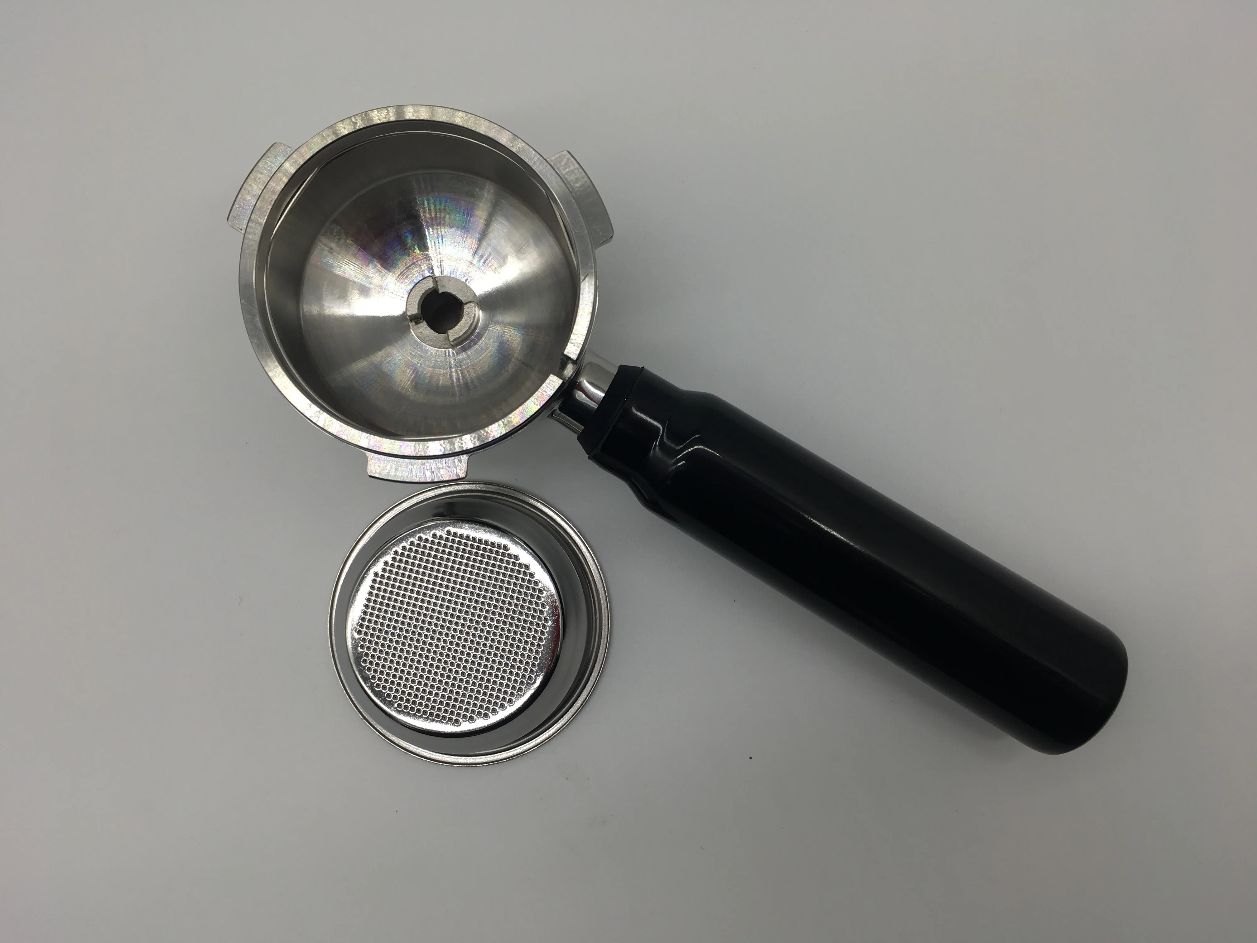 Original 58mm Siebträger 70mm SUS304 15-20bar Griff für Espresso-Kaffeemaschine, Edelstahl-Filterhalter mit Filter