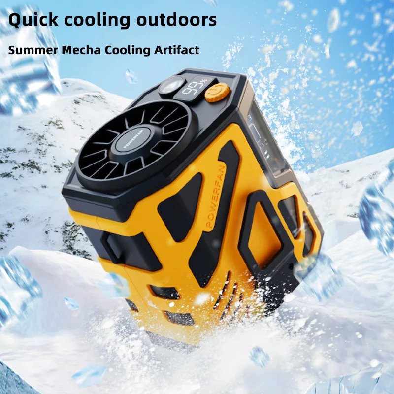 Outdoor-Taillen ventilator tragbare Multif koreanischen Stil Taillen ventilatoren Camping ventilator Blade less Mute Digital anzeige Mini hängende Hals ventilatoren Image