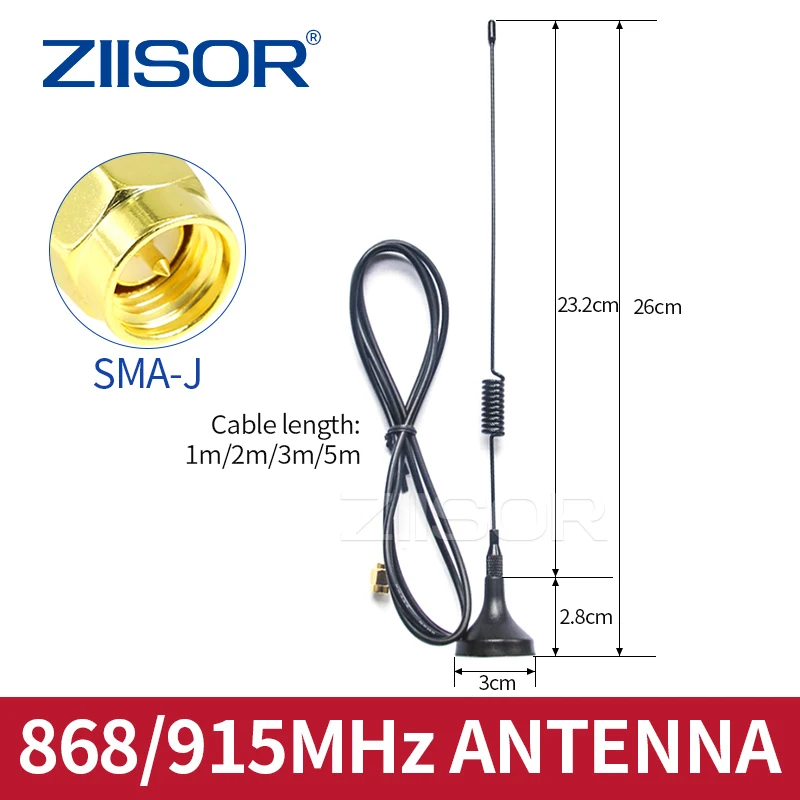 Meshtastic 868 MHz LoRa-Antenne 915 MHz für LoraWan 4 dBi magnetische Montage SMA-Stecker mit Kabelantenne für drahtloses Modul Image