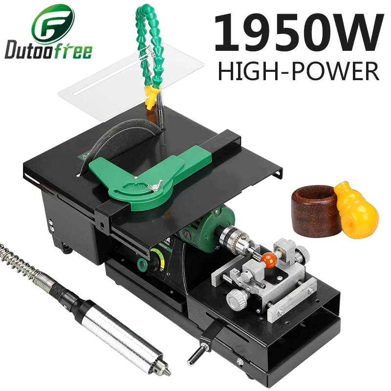 220V 1950W High Power Tischschleifer Jade Poliermaschine Kleine Schneidemaschine Tischkreissäge Schleifen Polieren Tischkreissäge Image