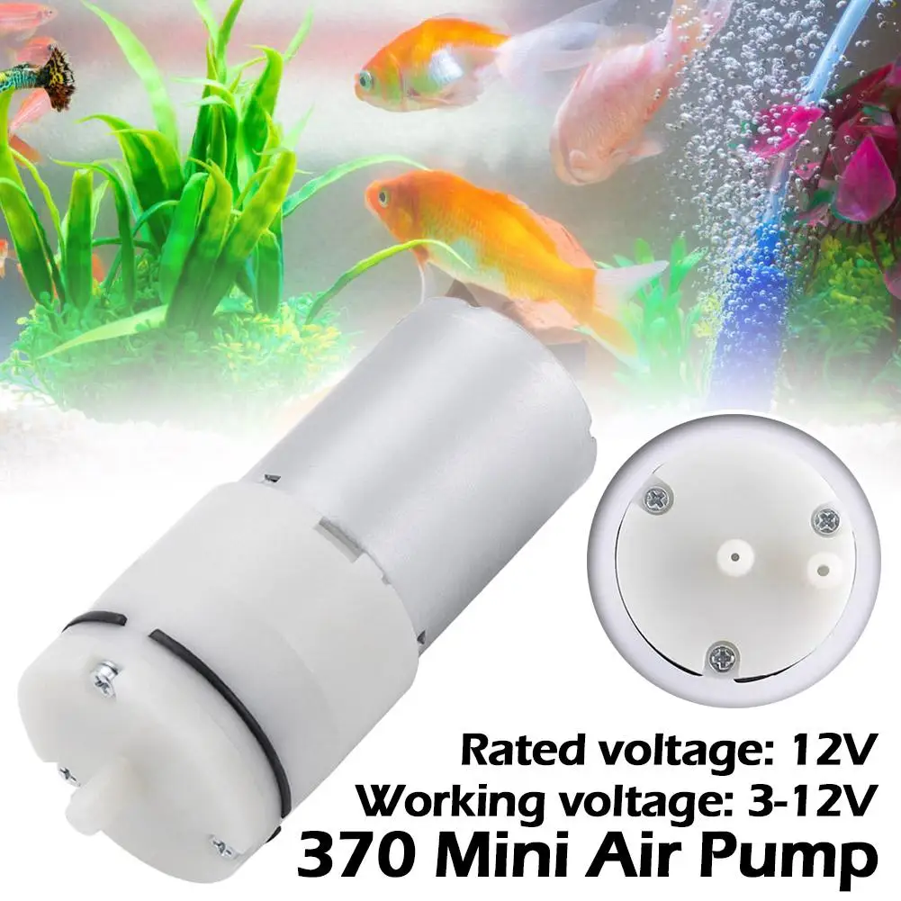 370 Mini Luftpumpe elektrische Mikro Vakuum Booster 3,7 V leise 12V Luft Hochvakuum Fisch Power Sauerstoff anreicherung Aquarium 6V Pumpe Tan G7Y6 Image