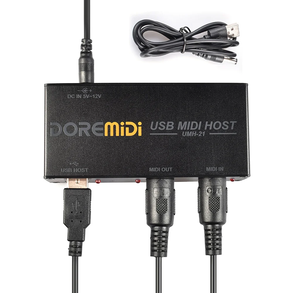 UMH-21 Doremidi Hochgeschwindigkeits-USB-Midi-Host-Box 1-in 1-Ausgang 16-Kanal-MIDI-Box für Midi-Tastatur Midi-Host-Box Image
