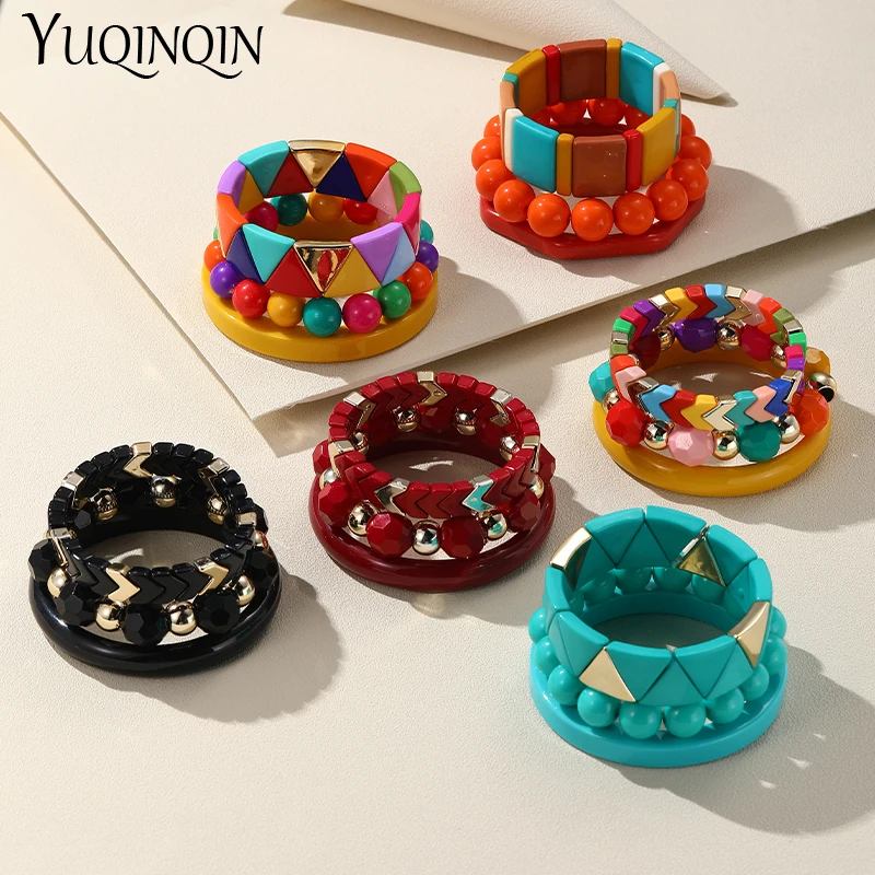 Vintage Böhmen Multilayer Perlen Armbänder Armreif Set für Frauen Männer Einstellbare Armband Charms Mädchen Party Geschenke Weibliche 3 Teile/satz