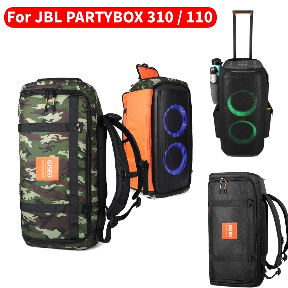 ["Lautsprecher-Aufbewahrungstasche für JBL Partybox 310/110, große Kapazität, Reise-Tragetasche, faltbare Lautsprecherbox, atmungsaktiv, für Partybox310"] Image