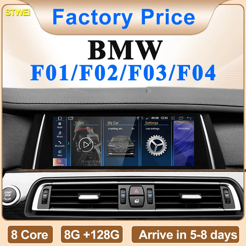 STWEI Neue ID6 ID7 ID8 UI 10,25 zoll Android System Drahtlose Carplay AUTO Für BMW 7Serie F01 F02 CIC NBT Auto Video Player GPS Image