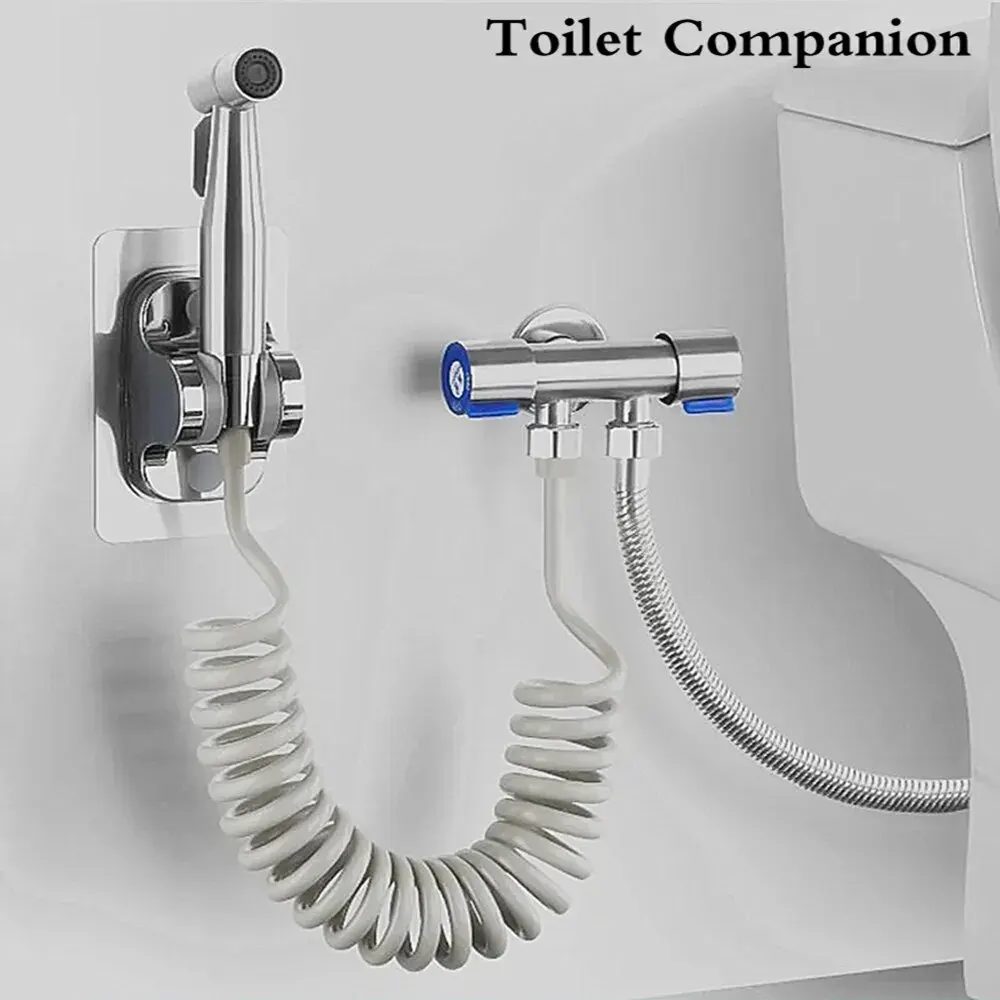 Handheld Bidet Sprayer Set Edelstahl Spritzpistole Dusche Handheld Wc Bidet Wasserhahn Sprayer Dusche Düse Selbst Reinigung