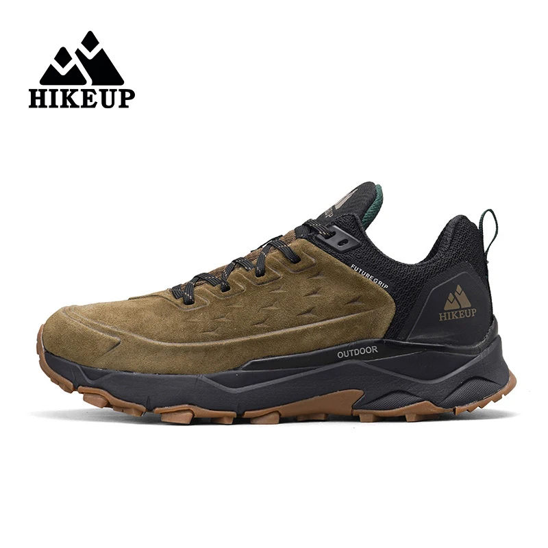 HIKEUP Neueste Herren Wanderschuhe Verschleißfeste rutschfeste Outdoor-Sneaker Klettern Trekking Jagd Herren Sport Wildleder Image