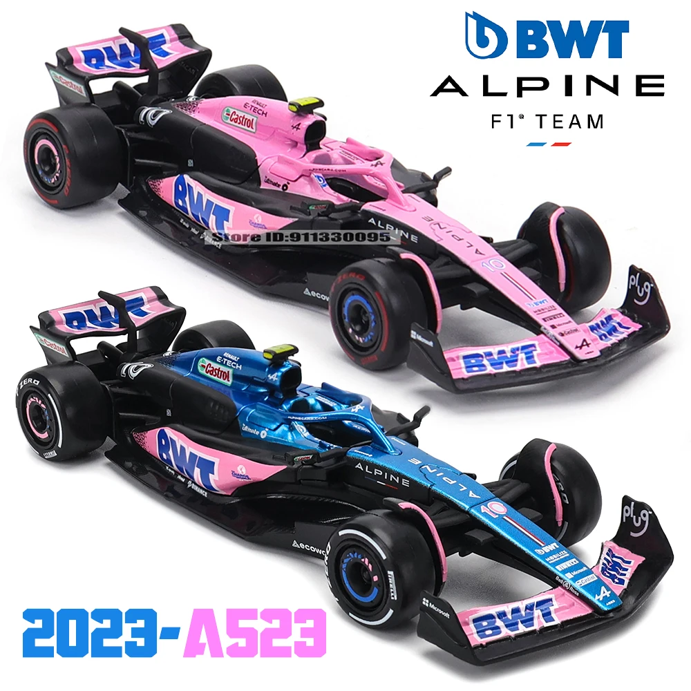 Bburago 1:43 new alpine f1 team a523 10 # pierre gasly 31 # esteban ocon formel one legierung super spielzeug druckguss auto modell Image