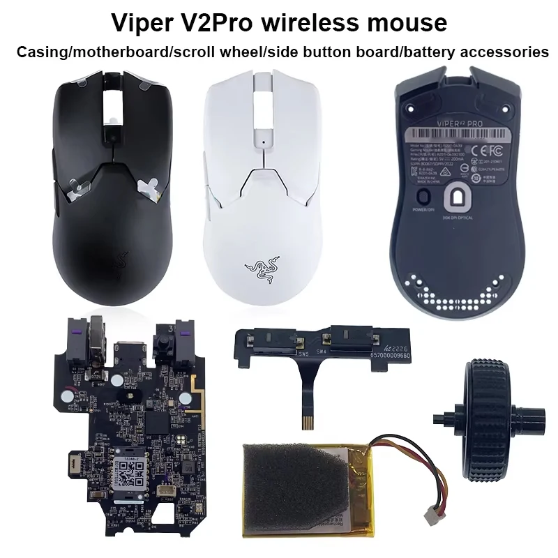 Für Viper V2 Pro Wireless Gaming Mouse Shell/Motherboard/Roller/Seitentaste Motherboard/Batterie Reparatur und Ersatzteil Image