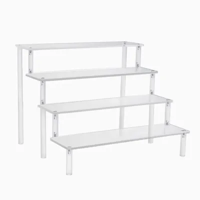 Acryl Display Stand Keramik Lagerung Rack Puppe Ton Figur Display Stand Transparent Leiter Make-Up Organisation Regal Shop