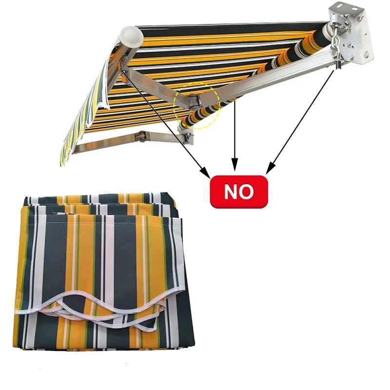 Verdicken 450D Oxford Wasserdichte Sonnenschirm Baldachin Markisen Farbe Streifen Outdoor Garage Carport Shop Versenkbare Klapp Vorhang Schleier Image