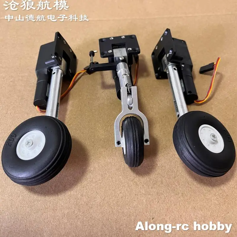 RC-Flugzeugmodelle, Teile, Höhe 111 mm, einziehbares Fahrwerk mit PU-Rädern für 2–3,5 kg, Hobby-Flugzeug, DIY-Jet-Fighter