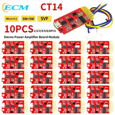 1-10 stücke ct14 micro 4,2 Power Amp Board Modul 5vf 5w 5w Bluetooth-kompatibel mit Ladeans chluss Image