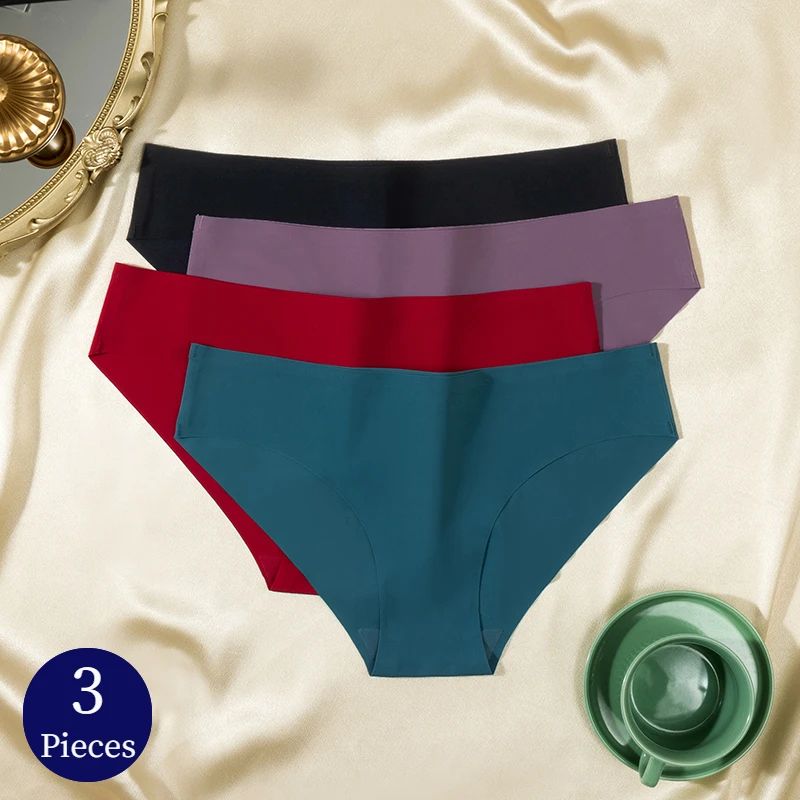 WarmSteps 3 Teile/satz Damen Höschen Einfache Nahtlose Weibliche Unterwäsche Frau Weiche Atmungsaktive Slips Dessous Bequeme Unterhose Image