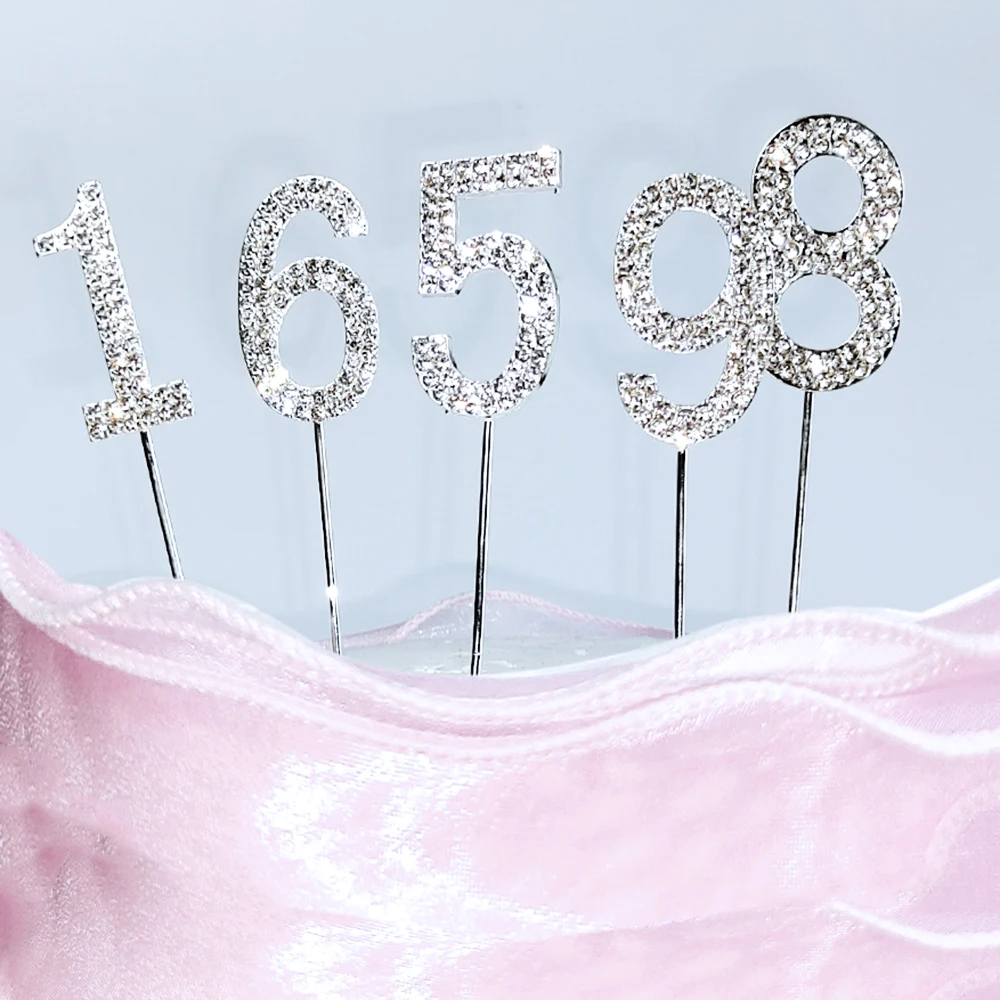 Nummer Kuchen Dekoration 0-9 Nummer Geburtstag Jubiläum Party Kuchen Dekoration Werkzeuge Backen Hochzeits dekoration Image