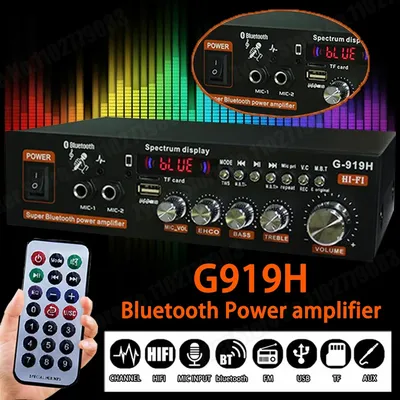 G919H AK45 Bluetooth 5.0 Soundverstärker 2.0CH Leistungsverstärker Subwoofer Hi-Fi Audio Verstärker Stereo Verstärker Empfänger FM USB