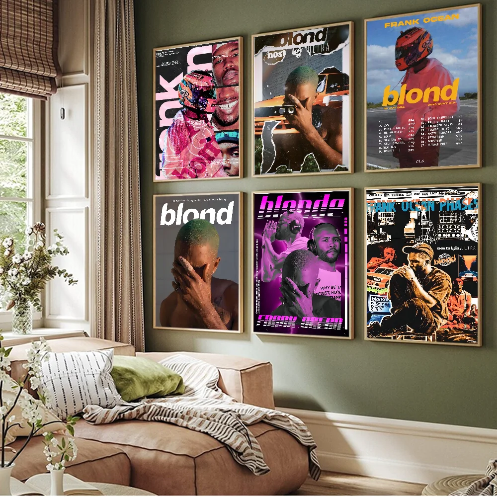 Blonde f-frank sänger o-ocean coole klassische vintage plakate decora cion malerei wand kunst weißes kraft papier kawaii zimmer dekor Image