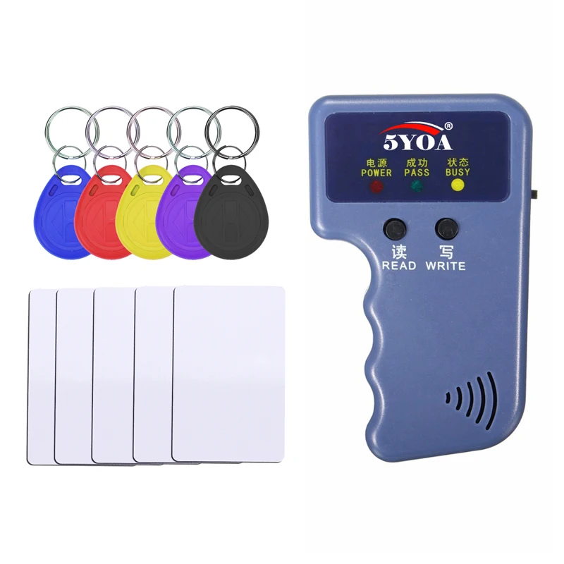 Handheld 125kHz lesen em4100 tk4100 rfid Kopierer Writer Duplikator Programmierer Reader em4305 t5577 wieder beschreibbare ID Keyfobs Tags Karten Image