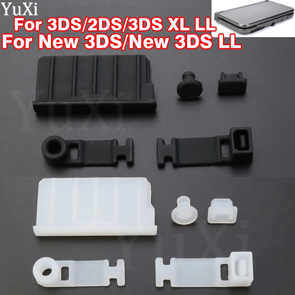 1Set Silikon Anti-Staub Stecker Lade Dock Kopfhörer Jack Staub Proof Schutz Abdeckung Kappe Für Neue 3DS XL/LL 3DS 2DS 3ds xl ll Image