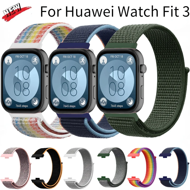 Offizielles Nylon-Schlaufenarmband für Huawei Watch Fit 3/4/4 Pro Sports Correa für Huawei Watch Fit 4/4 Pro Gürtel Armband Band Zubehör Image