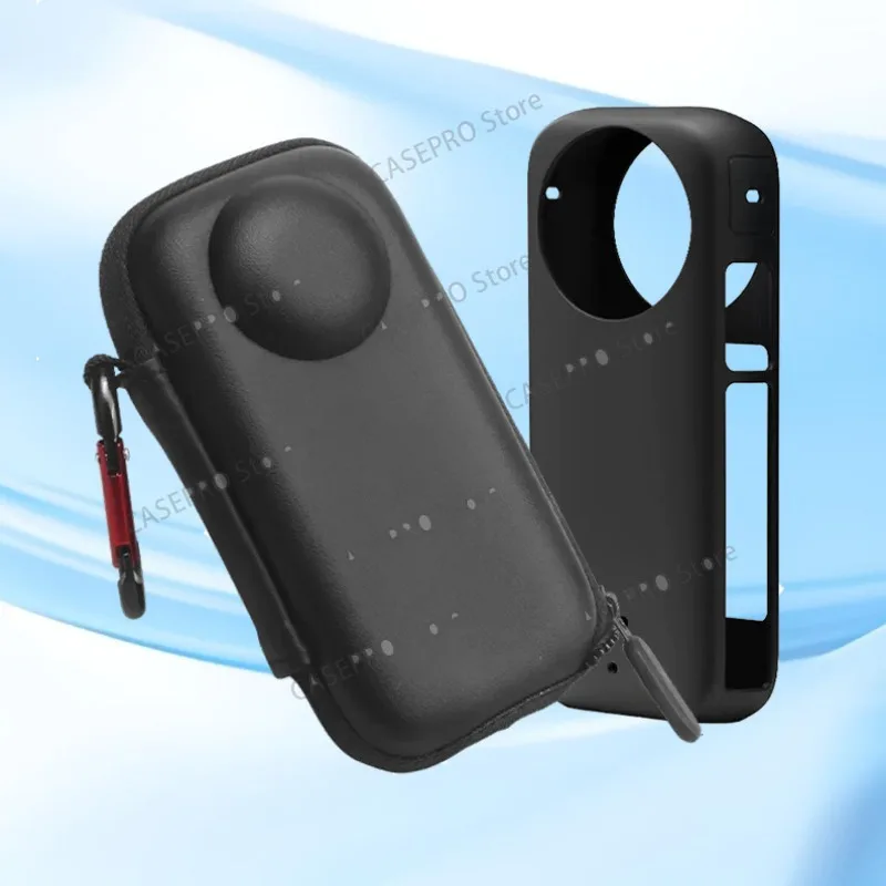 Tragetasche kompatibel mit Insta360 X3 Kamera, schützende Aufbewahrungstasche, Zubehör, EVA-Hülle und Silikonhülle Image