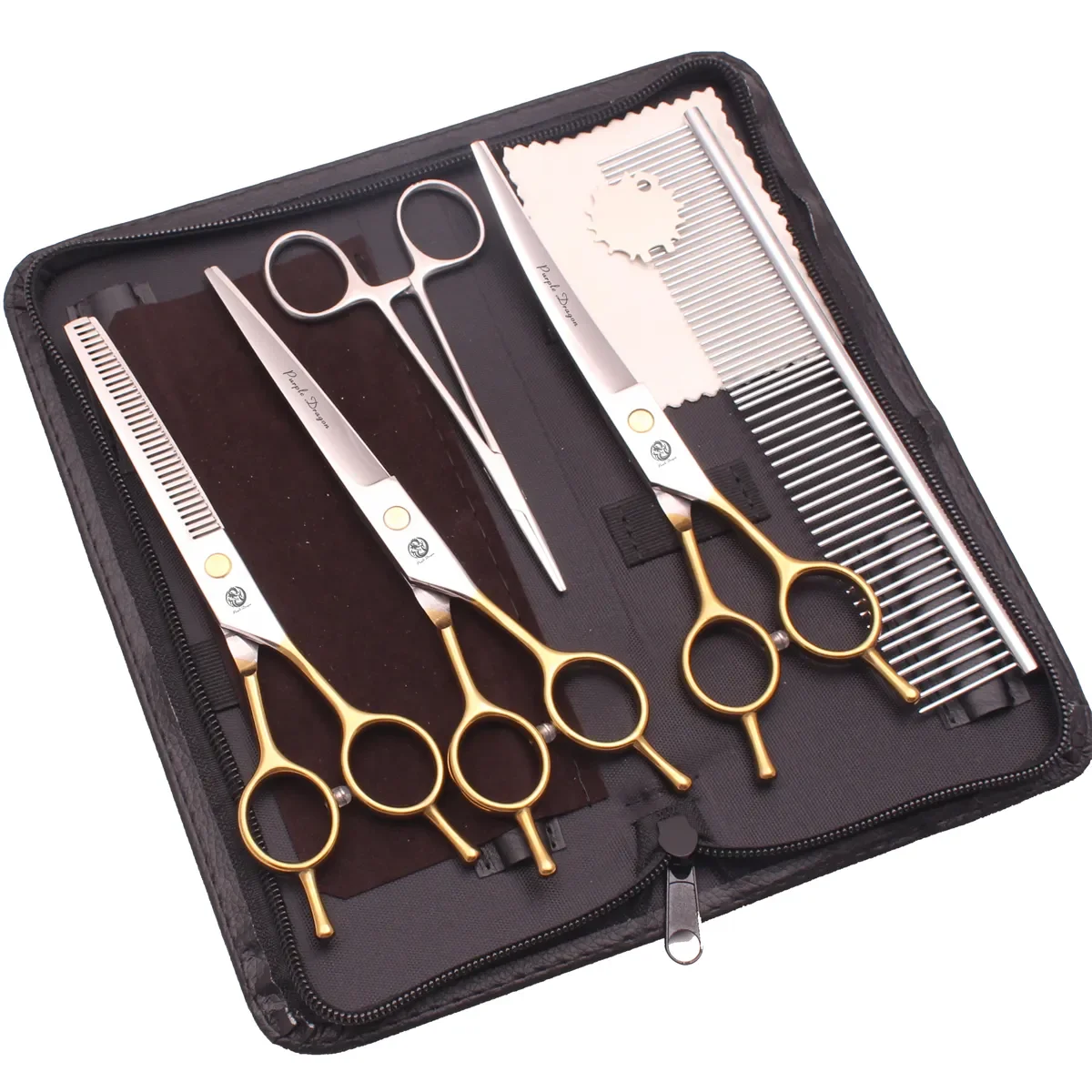 7.0 "profession elle Haustier pflege schere 440c japan dogs katzen haars chere dünner schneid schere z3097 Image