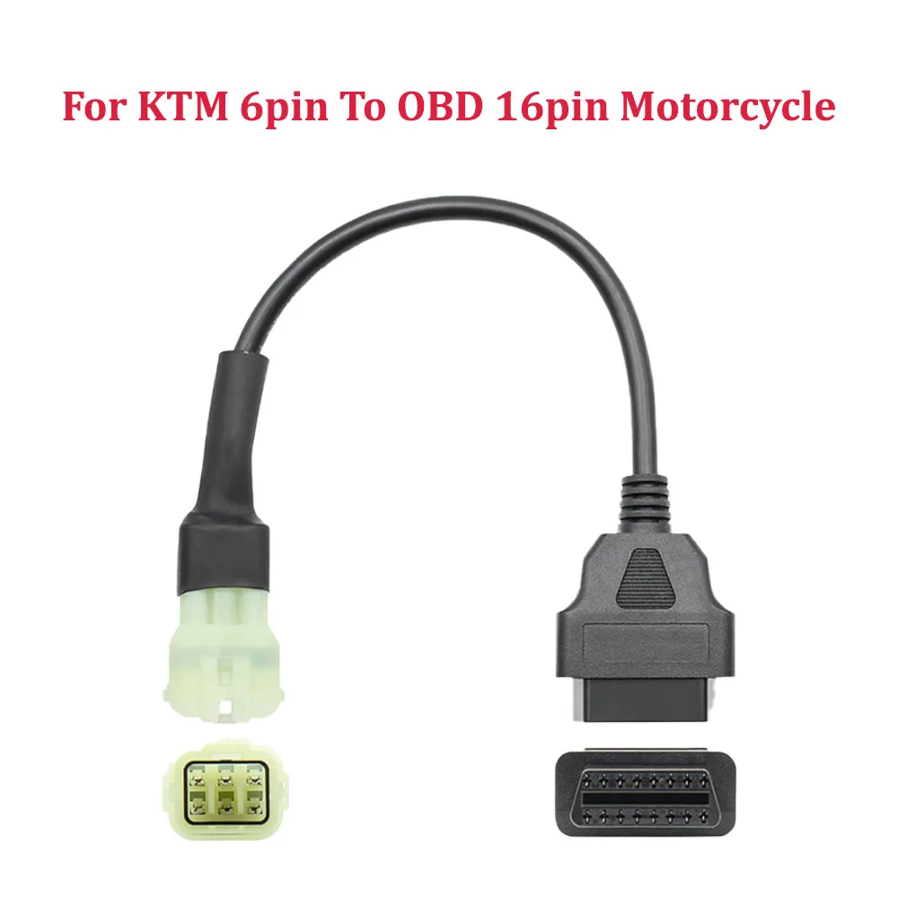 Für KTM 6 PIN zu OBD 16 PIN Adapter Motorrad Stecker Diagnose Werkzeug Adapter Kabel OBD 2 Verlängerung Kabel Image