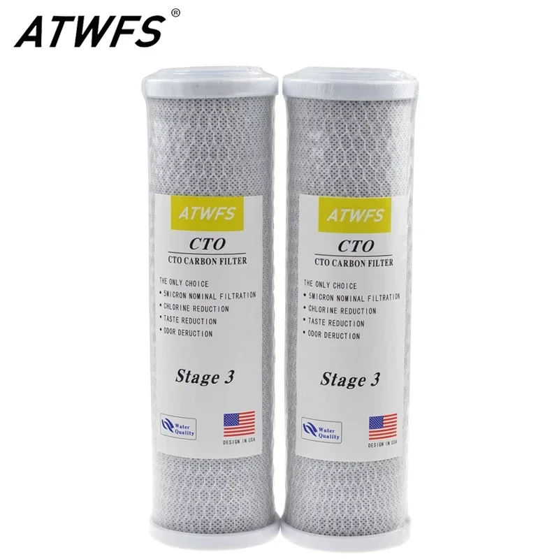 2,5"x10" Carbon Wrap Sediment-Wasserfilter-Ersatzkartusche – 2er-Pack – für Filtersysteme für das ganze Haus Image