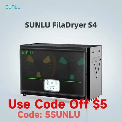 SUNLU S4 Filament Dryer Box, Drye Box for 3D Filament Storages Dryer 4 Spools Filament with Temperature Balance