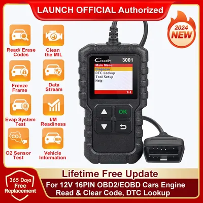 LAUNCH X431 CR3001 ALL OBD2 Scanner Car Diagnostic Tools Auto Read and Clear Fault Reader Engine