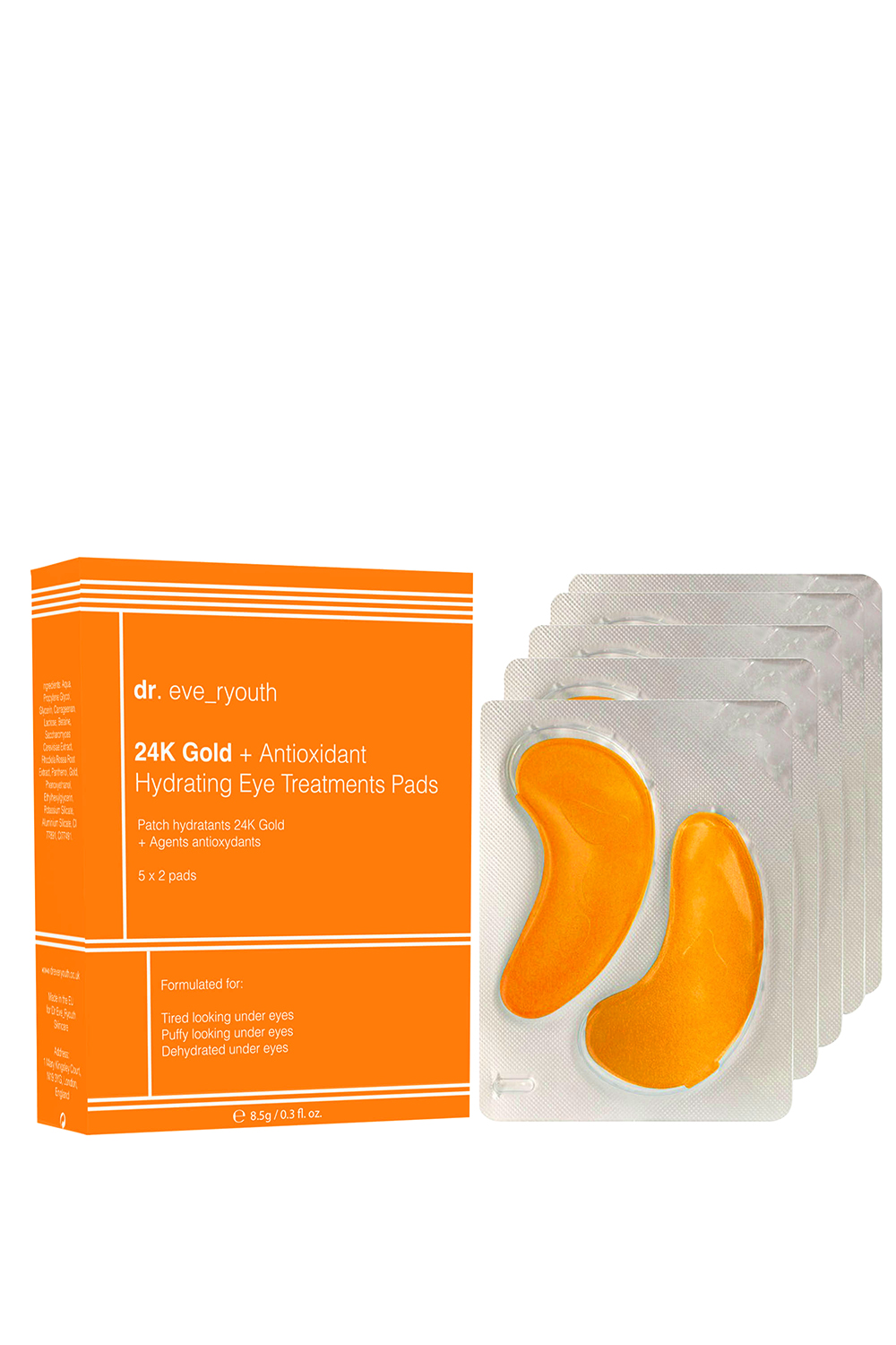24K Gold + Antioxidantien Hydratisierende Augenbehandlungspads Image