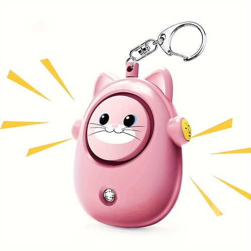 persönlicher Sicherheitsalarm 130 dB laute Selbstverteidigungs-Schlüsselbundsirene mit LED-Blitzlicht persönliche Notfallsicherheitsgeräte Schlüsselanhängeralarme für Frauen und ältere Menschen Image