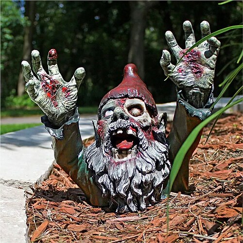 Halloween Ghost Festival Zombie Gnome Büste Statue Harz Handwerk Ornamente Garten Hof Dekoration