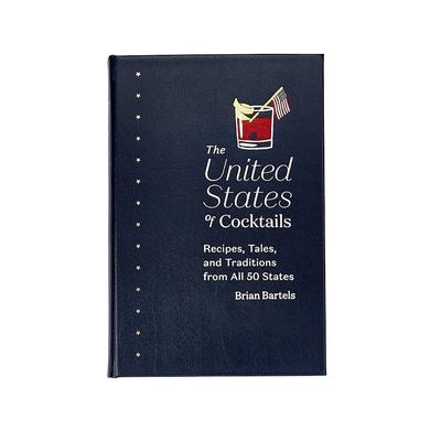 Graphic Image The United States of Cocktails Coffee Table Book, Leather, Navy