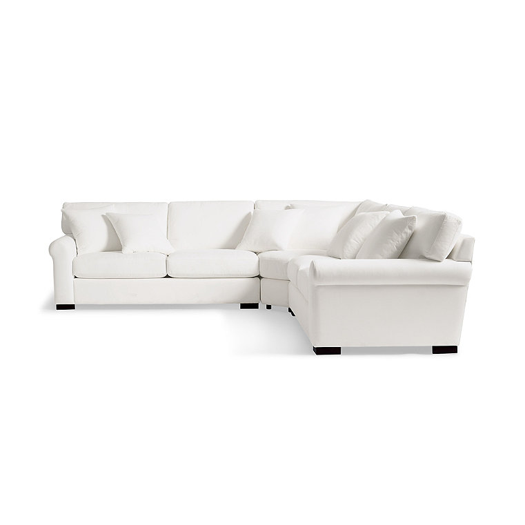 Cleo Upholstered Sectional - Pre-Configured, 3 Piece Wedge Sectional, Livesmart Performance Presley Pearl/3 Piece Wedge Sectional - Grandin Road