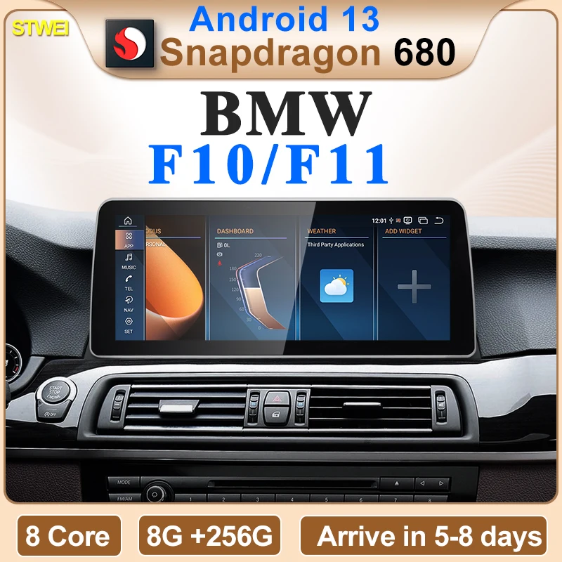 STWEI Neue ID6 ID7 ID8 Android 13 Qualcomm680 Snapdragon6225 8GB 256GB 12,3 zoll Für BMW 5Serie F10 F11 Auto CarPlay AUTO GPS NAVI Image