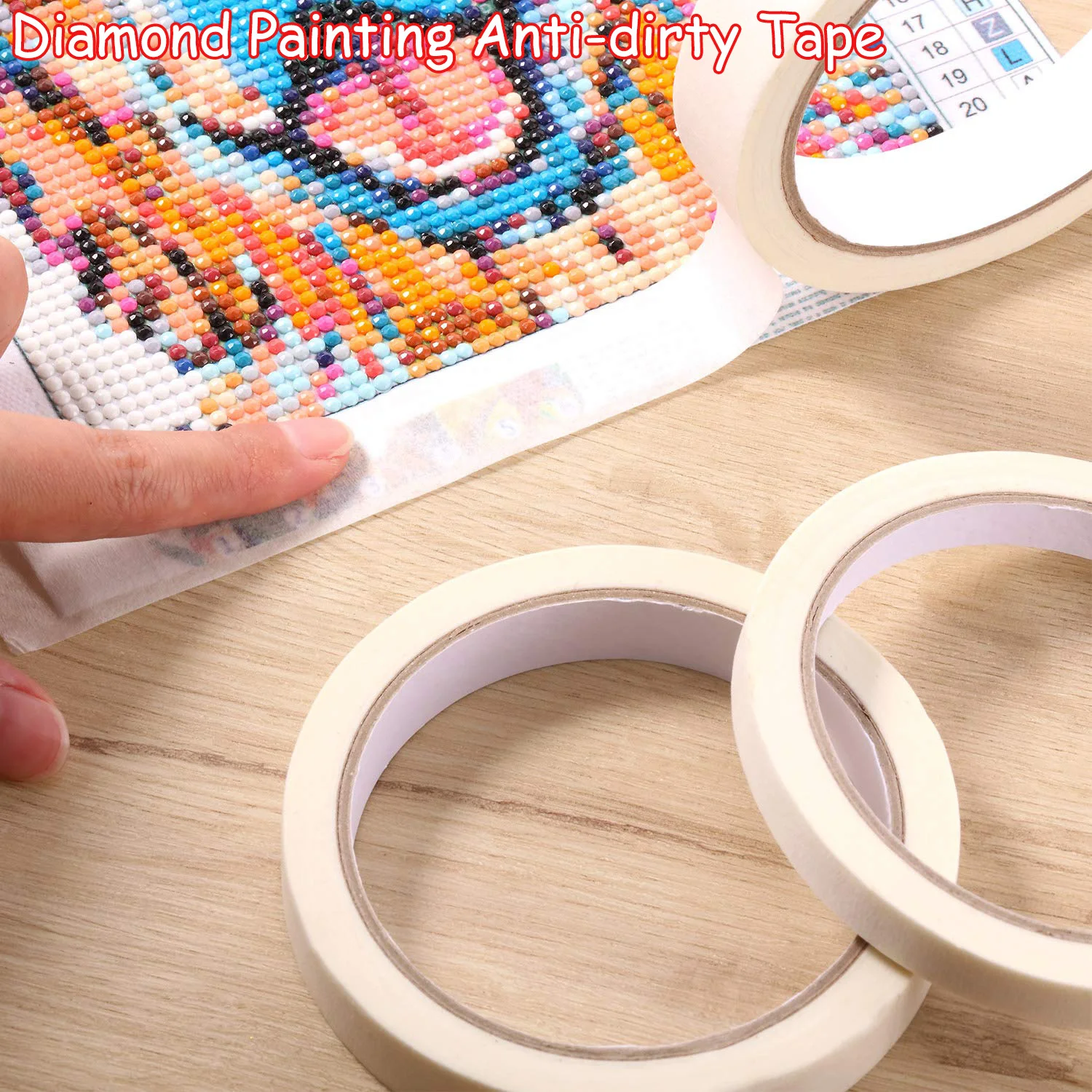 1/3/6Rolle 20m DIY Diamant Malerei Anti-Schmutziges Klebeband Selbstklebende Kantenaufkleber Diamant Stickerei Zubehör Kunst Skizze Maskierung Image