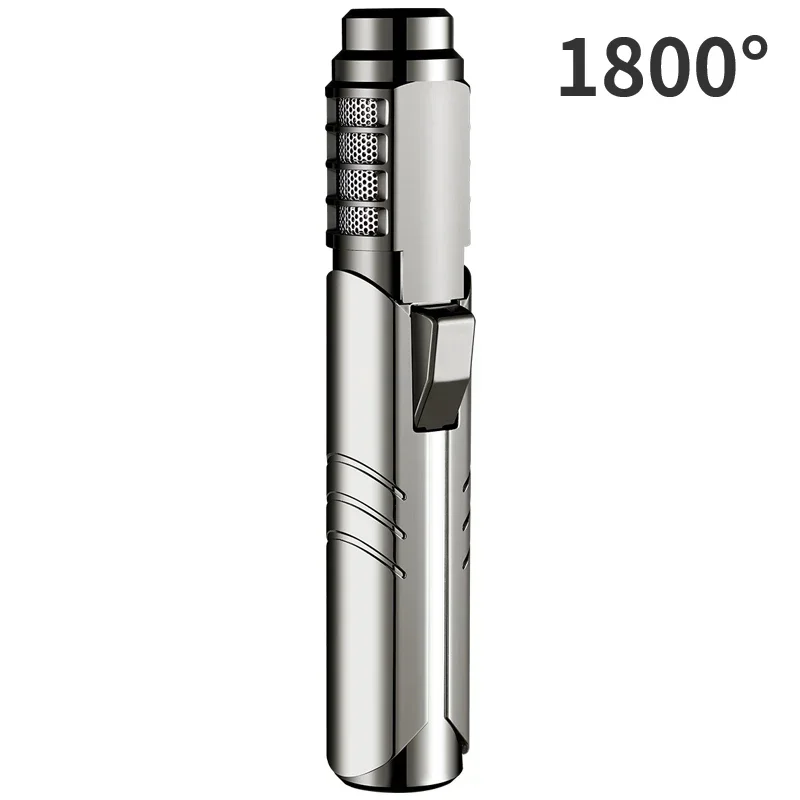 Spritzpistole mit großer Flamme aus Metall, Blue Flame 1800 ° c Schweißpistole Butan Gas Fackel Feuerzeug Outdoor Camping BBQ Küche Zündwerkzeug Image