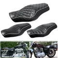 Nero Moto Conducente e Passeggero Posteriore Due Imbottitura del Sedile in Pelle PU per Harley Sportster XL 883 1200 48 2010-2016