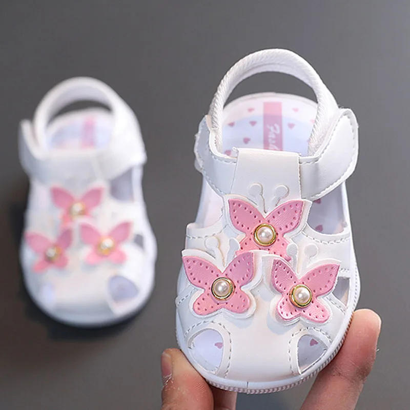 Sommer Kinder Schuhe Weichen Sohlen Baby Sandalen Für Mädchen Geschlossen Kappe Bogen Strand Schuhe Prinzessin Baby Garten Schuhe Firstwalkers CSH1430