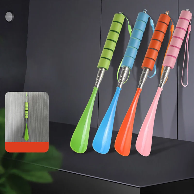 Schuhlöffel mit langem Griff, 29 cm–70 cm, teleskopierbarer Metall-Schuhlöffel mit langem Griff, für Männer, Frauen, Kinder, Schuhe