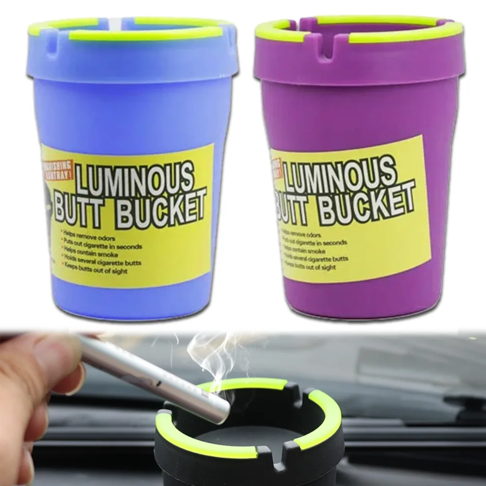 Tragbare Auto Zigarette Aschenbecher Leicht Zu Reinigen Hotel Haushalt Drop-beständig Candy Farbe Büro Hause Aschenbecher Zubehör