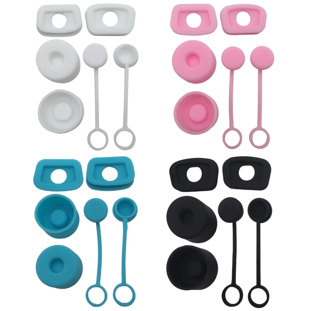 Silikon 6 stücke Stroh Abdeckung Spill Stopper Wiederverwendbare Stroh Kappen Stopper Waschbar Staubdicht Umwelt Wasser Flasche Zubehör Image