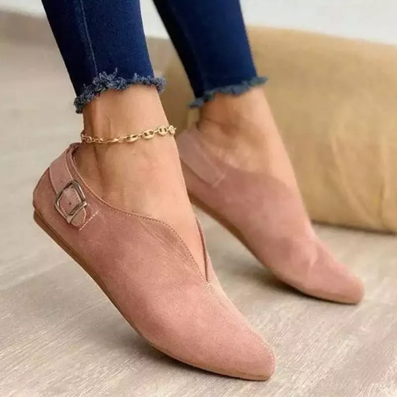 Frauen Slipper Retro spitzen Zehen Wildleder flache Schuhe Sommer Slip auf Freizeit schuhe weibliche Feetwear Zapatos de Mujer plus Größe 35-43